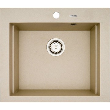 Pyramis Pyragranite Siros Υποκαθήμενος Νεροχύτης Γρανίτη Ματ Dark Beige 57x51.5cm 070201101